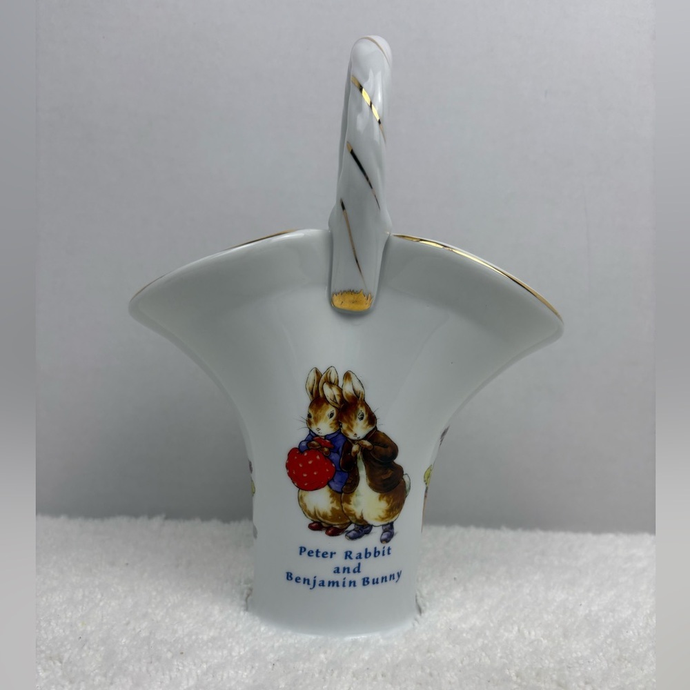 Peter Rabbit and Benjamin Bunny Basket Vase from “The World of Beatrix Potter”